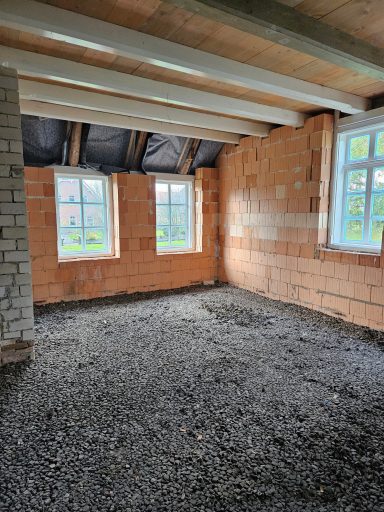 Fußbodenaufbau mit Glasschaumschotter